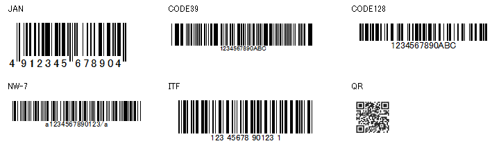 バーコードの種類と使用法